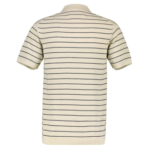 Cabano Lerros Striped Pique Polo 5923 R Light Beige