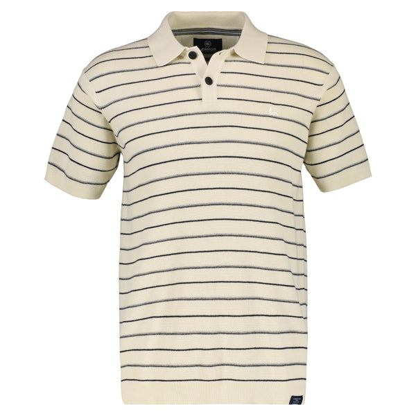 cabano Lerros Striped Pique Polo 5923 R Light Beige