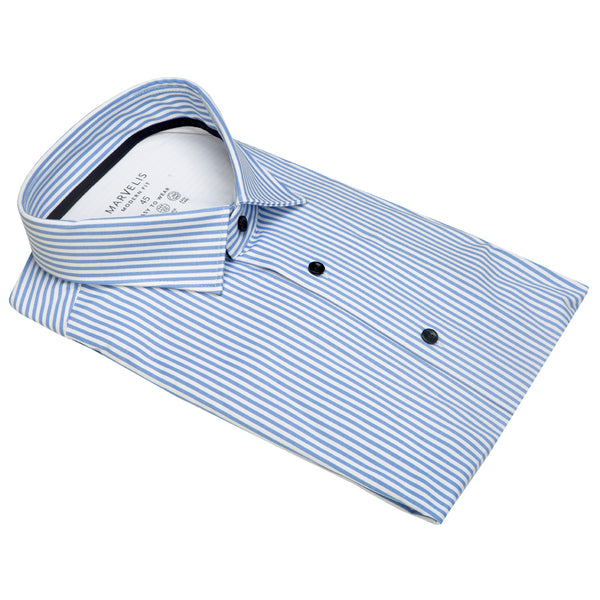 cabano Marvelis Striped Shirt 760444Lb K Light Blue