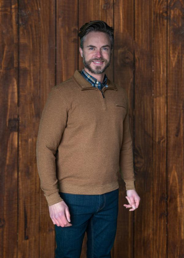 Cabano Meantime I/4 Zip Polo Sweatshirt 23275 R Beige
