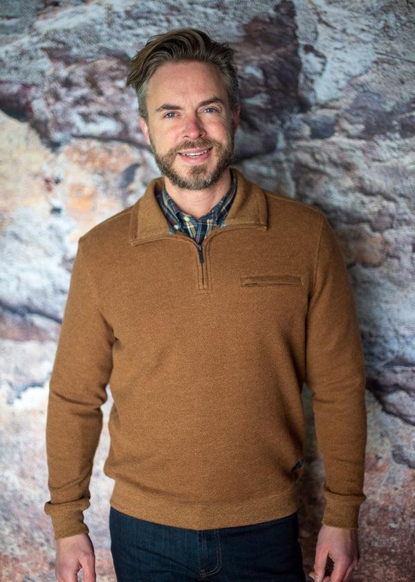 cabano Meantime I/4 Zip Polo Sweatshirt 23275 R Beige