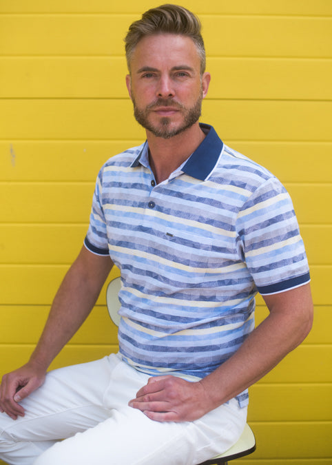 Cabano Meantime Polo Shirt R Blue Meantime Polo Shirt R Light Green