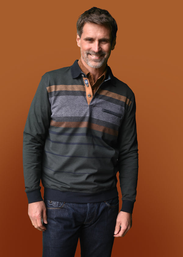 Cabano Meantime Polo Sweatshirt 25265 K Dark Green Meantime Polo Sweatshirt 25265 K Red