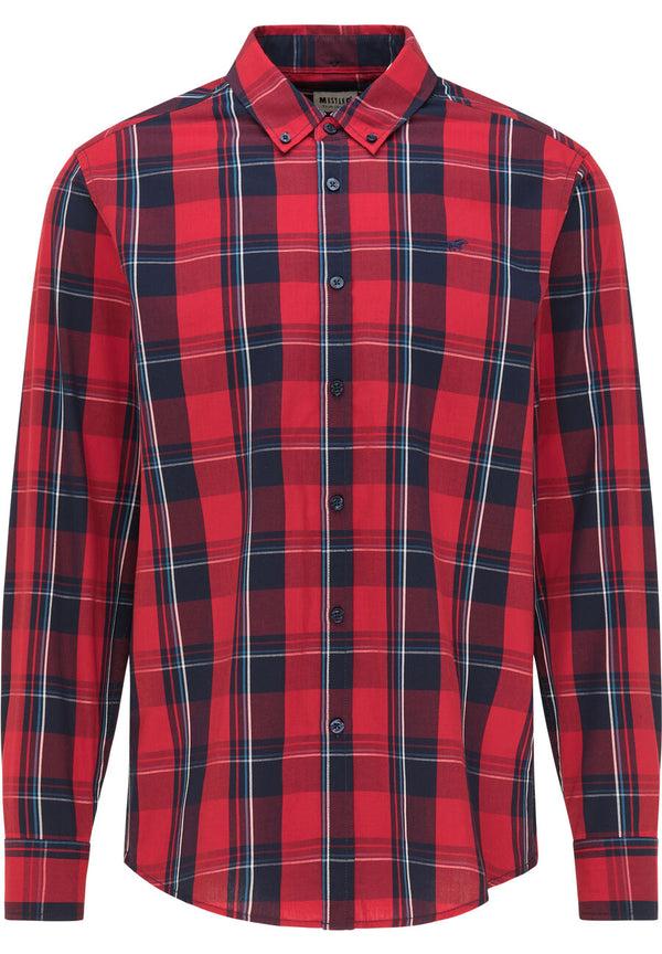 cabano Mustang Clemens Check Shirt K Dark Green Mustang Clemens Check Shirt K Red