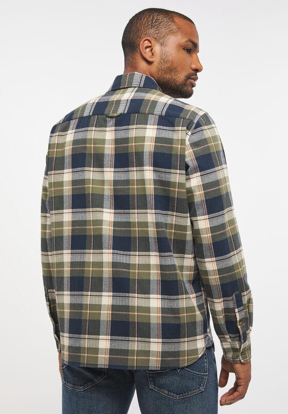 Cabano Mustang Clemens Light Flannel Check Shirt R Green