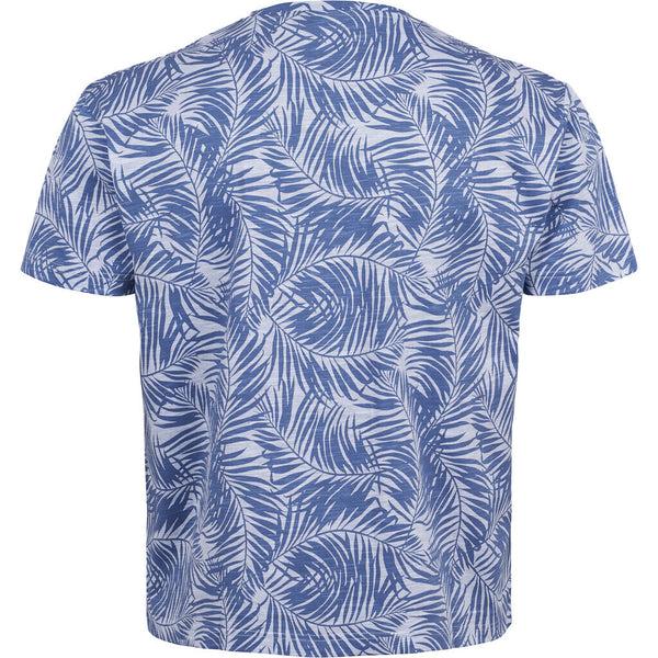 Cabano North 56.4 Leaf Print T-Shirt 41322 B K Blue