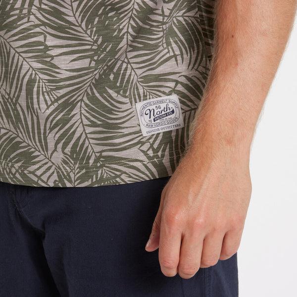 Cabano North 56.4 Leaf Rint T-Shirt 41322 G K Green