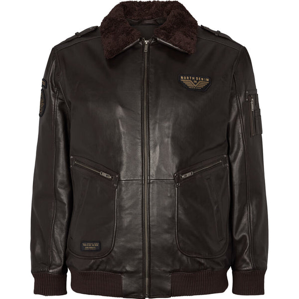 Cabano North 56.4 Leather Bomber Jacket 23318B K Black North 56.4 Leather Bomber Jacket 23318B K Brown