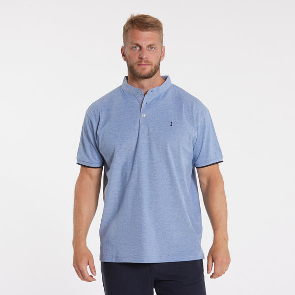 Cabano North 56.4 Manderin Collar Polo 41120 K Light Blue