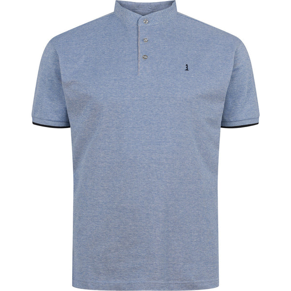 cabano North 56.4 Manderin Collar Polo 41120 K Light Blue