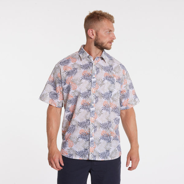 Cabano North 56.4 Palm Print Shirt 41163T O K Orange