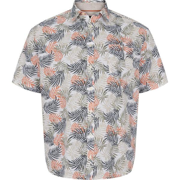 cabano North 56.4 Palm Print Shirt 41163T O K Orange