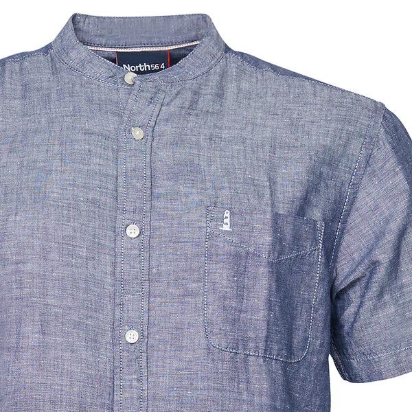 Cabano North 56.4 Short Sleeve Grandad Shirt 11154B K Navy