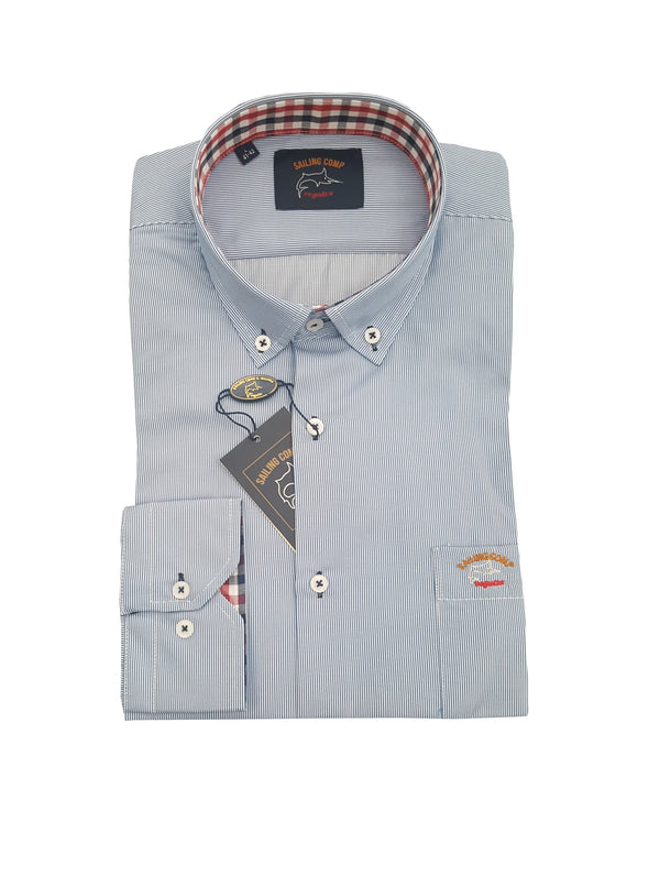 cabano Sailing Company Hairline Striped Shirt 8007 R Navy