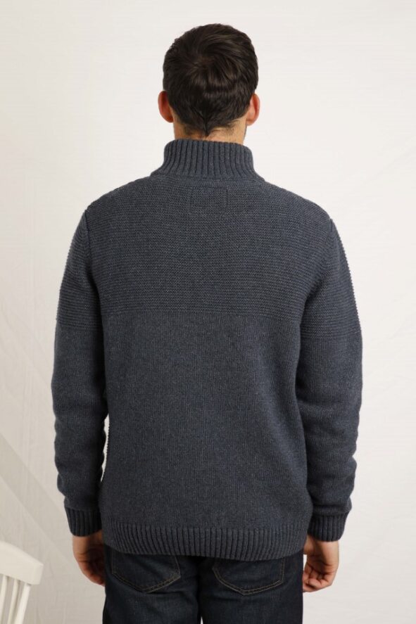 Cabano Weird Fish Barnaby Nep 1/4 Zip Jumper B K Dark Blue