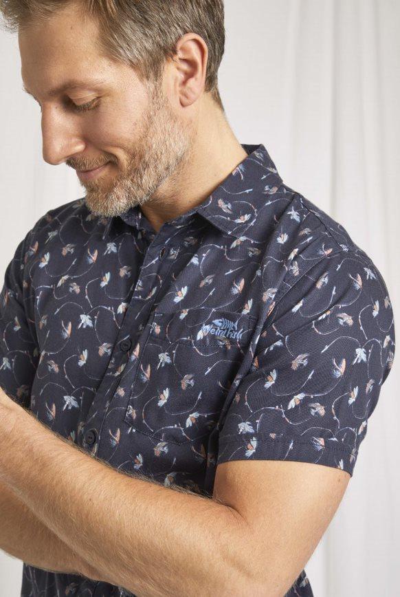 Cabano Weird Fish Benito Tencel Short Sleeve Shirt R Navy Weird Fish Benito Tencel Short Sleeve Shirt R Turquoise