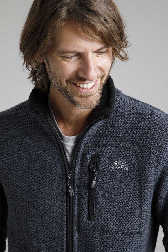 Cabano Weird Fish Berhan Full Zip Macaroni Jacket K Navy Weird Fish Berhan Full Zip Macaroni Jacket K White