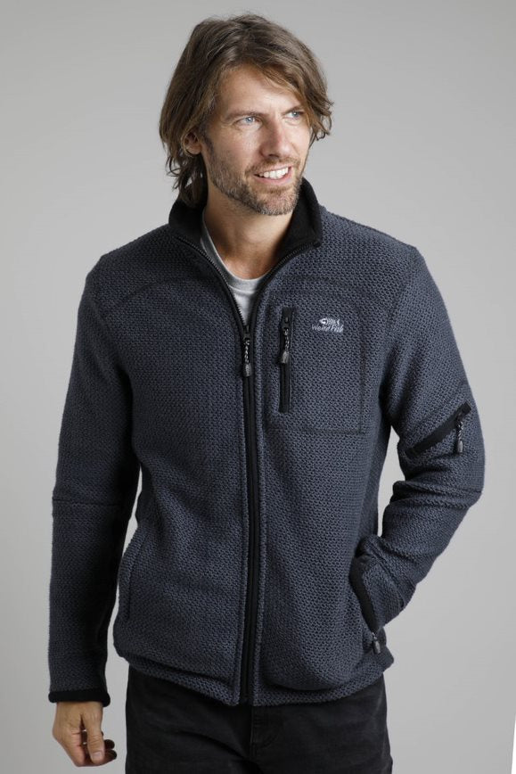 cabano Weird Fish Berhan Full Zip Macaroni Jacket K Navy Weird Fish Berhan Full Zip Macaroni Jacket K White
