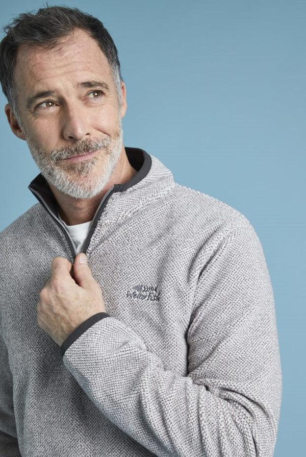 cabano Weird Fish Errill Eco 1/4 Zip Fleece K Cream