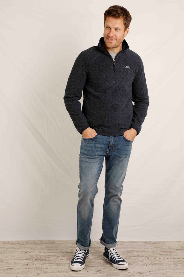 Cabano Weird Fish Errill Eco 1/4 Zip Fleece N K Navy