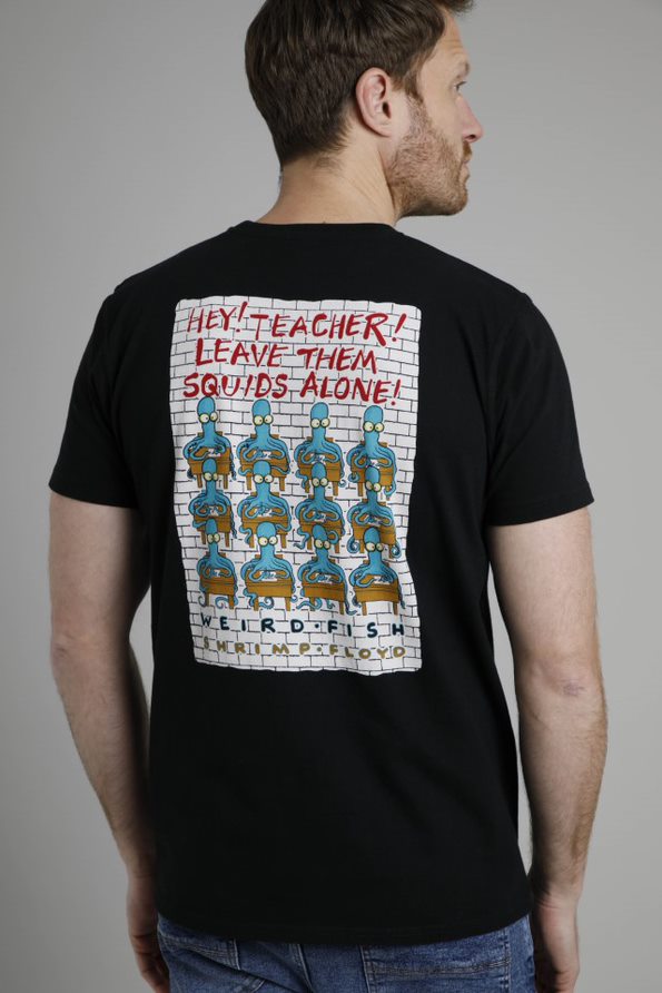 Cabano Weird Fish Hey Teacher Artist T-Shirt K Black