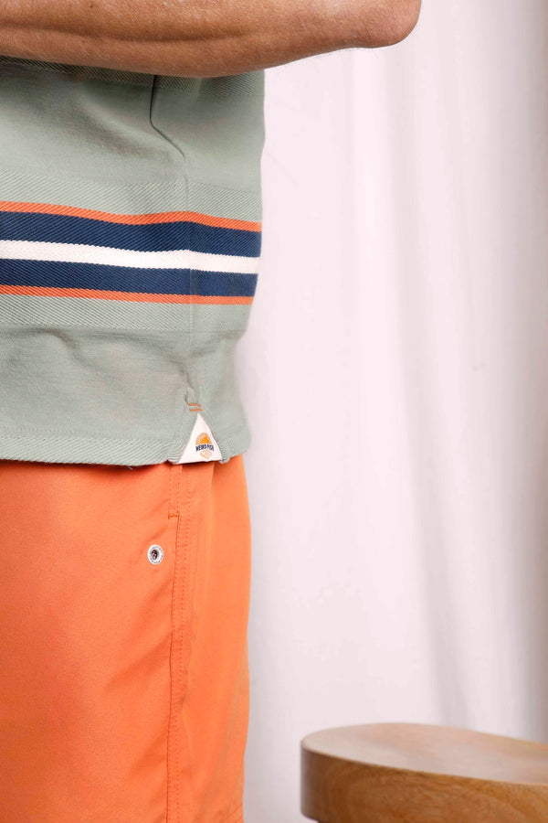 Cabano Weird Fish Littleton Striped T-Shirt G K Green