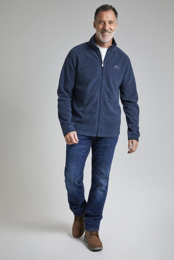 Cabano Weird Fish Merrill Eco Fleece Jacket N K Navy