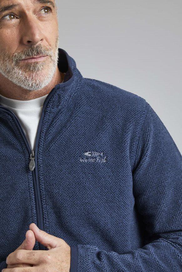 cabano Weird Fish Merrill Eco Fleece Jacket N K Navy