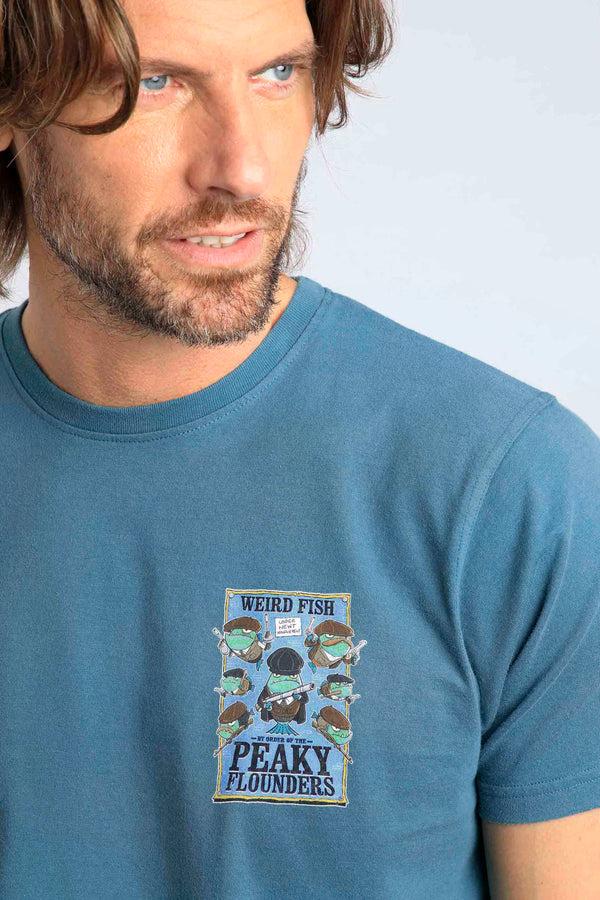 Cabano Weird Fish Peaky Flounders T-Shirt T K Teal Green