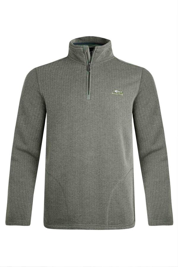 cabano Weird Fish Sterling 1/4 Zip Fleece Mg R Mid Green
