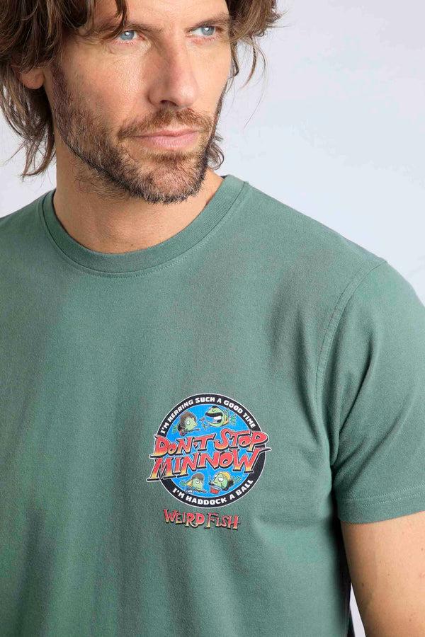 Cabano Weird Fish Stop Minnow T-Shirt G K Mid Green