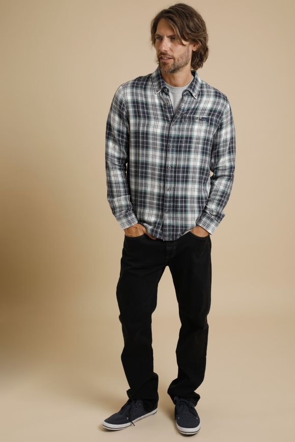 Cabano Weird Fish Tilstone Organic Check Shirt K Navy