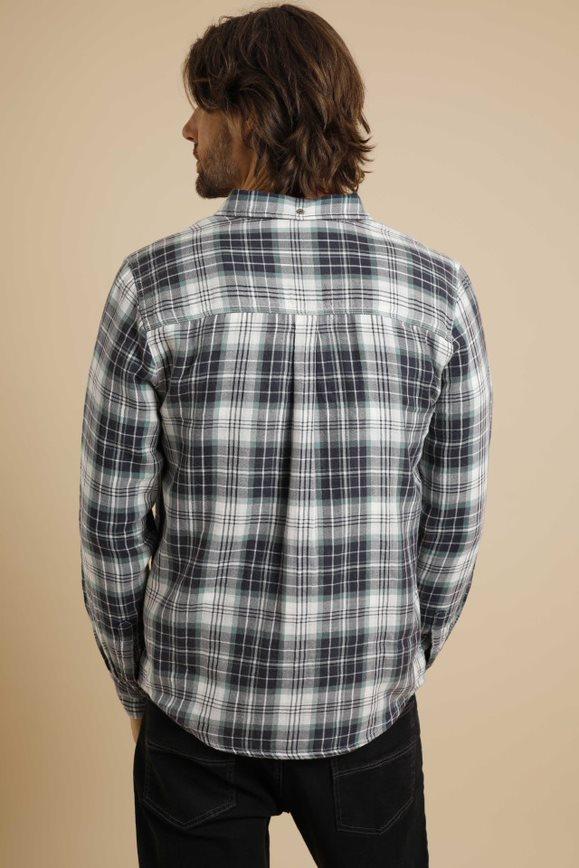 Cabano Weird Fish Tilstone Organic Check Shirt R Navy