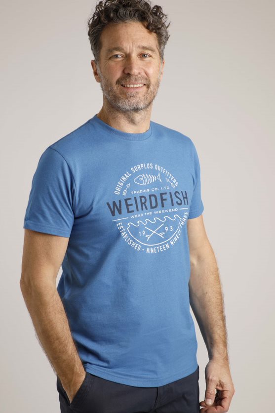 cabano Weird Fish Waves Graphic Tee 19670 R Blue Weird Fish Waves Graphic Tee 19670 R Navy