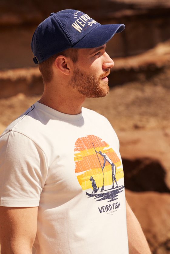 Cabano Weird Fish What Sup Eco Graphic T-Shirt K White