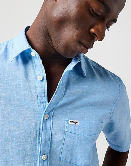 Cabano Wrangler One Pocket Shirt 362 Lb K Light Blue
