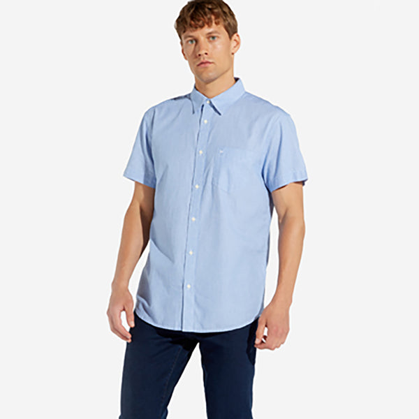 cabano Wrangler Short Sleeve Blue Shirt R Light Blue