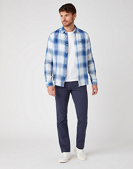 Cabano Wrangler Texas Slim Twill Jeans W12swa114 R Navy