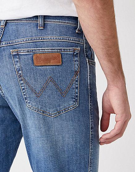 Cabano Wrangler Texas Worn Broke Jeans R Light Blue