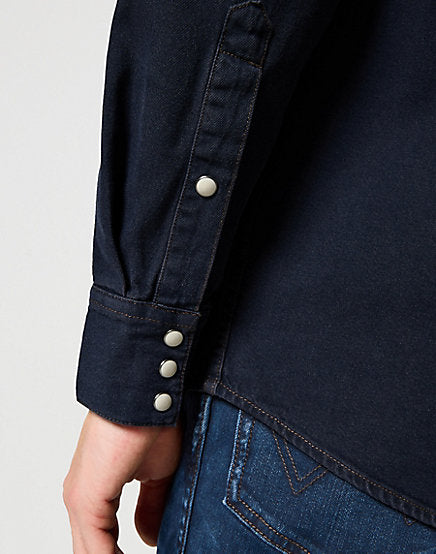 Cabano Wrangler Western Shirt Midnight Rodeo K Navy