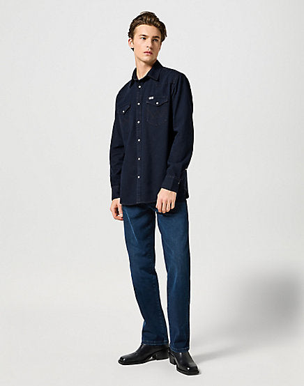 Cabano Wrangler Western Shirt Midnight Rodeo R Navy