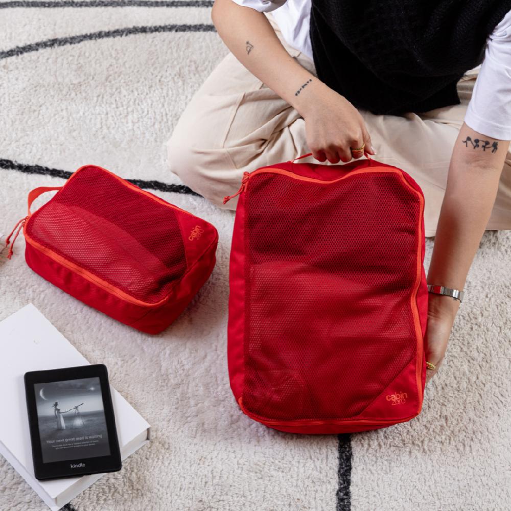 Cabinzero Classic Packing Cubes Set - Fiesta Red
