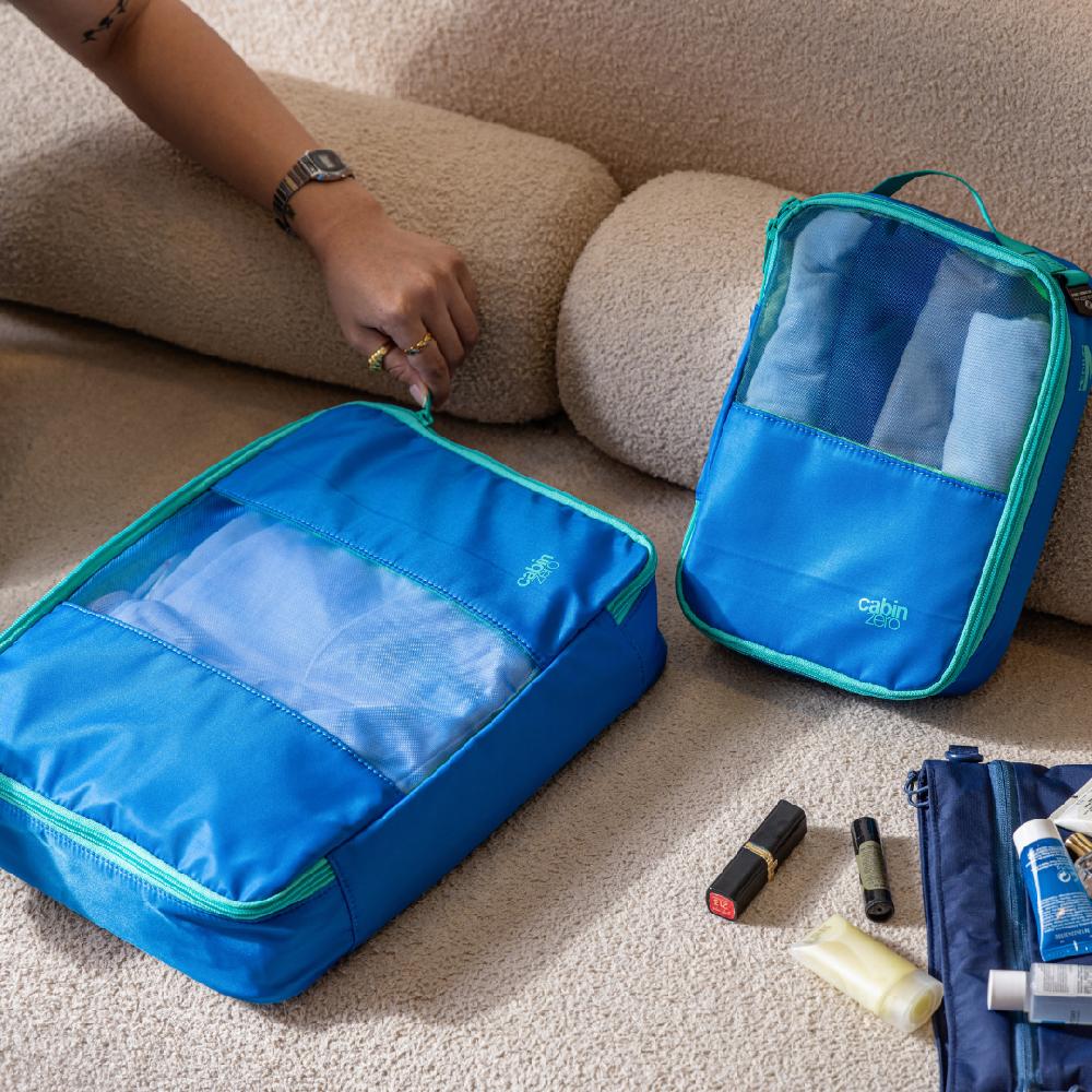 Cabinzero Lux Packing Cubes Set - Capri Blue