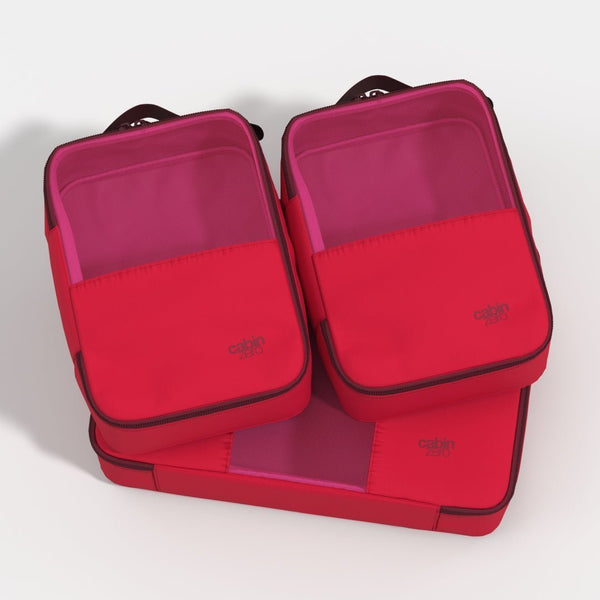 cabinzero Lux Packing Cubes Set - Cranberry