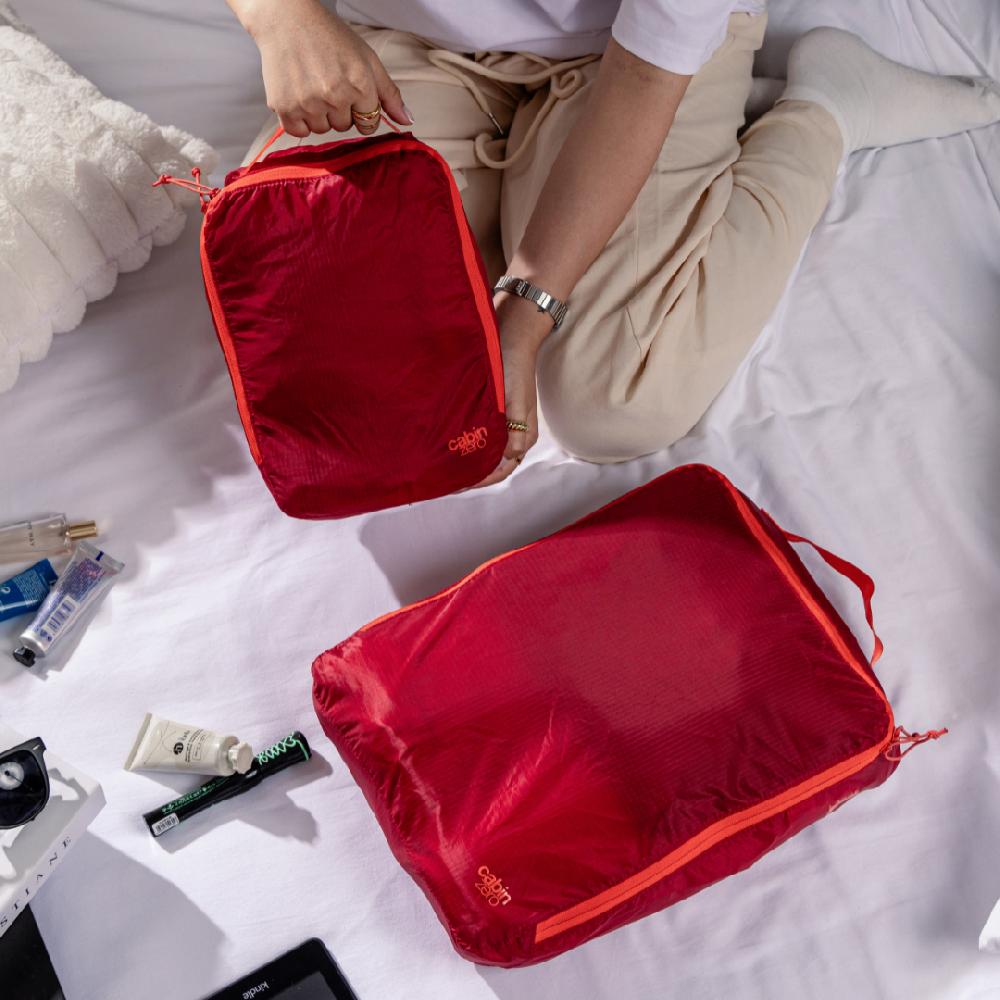 Cabinzero Ultralight Packing Cubes Set - Fiesta Red