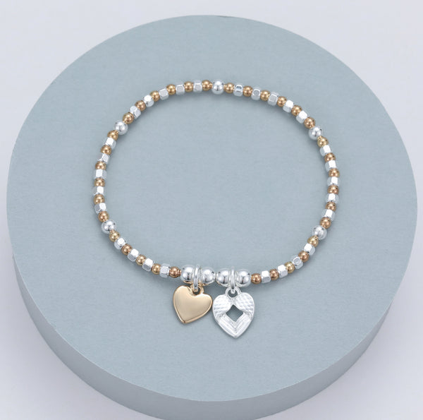 cacatoès Beaded Bracelet In Multi with Angel Heart Charms