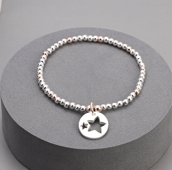 cacatoès Beaded Bracelet In Multi with Star Tag Charm