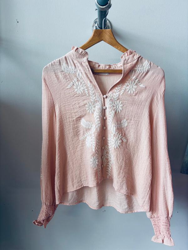 cacatoès Boho Blouse in Rose Pink