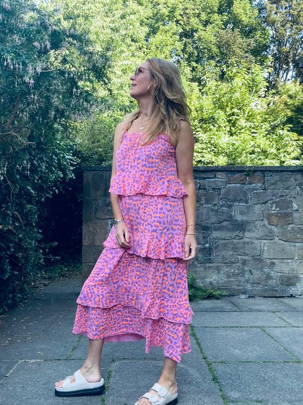 cacatoès Claire Leopard Dress in Purple (One Size)