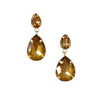 cacatoès Crystal Teardrops in Amber Yellow
